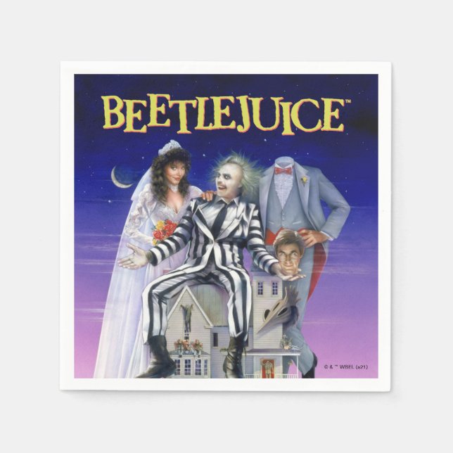 Serviette En Papier Beetlejuice | Theatrical Poster (Devant)
