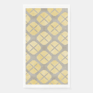 Serviette En Papier Beige Jaune, Taupe Motif Moderne Du Milieu Du Sièc