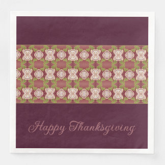 Serviette En Papier Beige rose Et Bourgogne