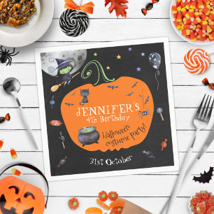 Serviette En Papier Belle Aquarelle Halloween Costume pour enfants