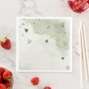 Serviette En Papier belle aquarelle verte