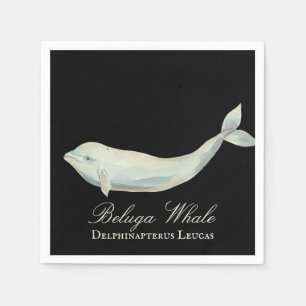 Serviette En Papier Belle baleine de Beluga, Delphinapterus Leucas