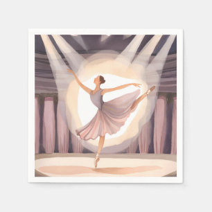 Serviette En Papier Belle Ballerine Arts de Ballet Danse Aquarelle