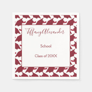 Serviette En Papier Belle Blancs et Bourgogne