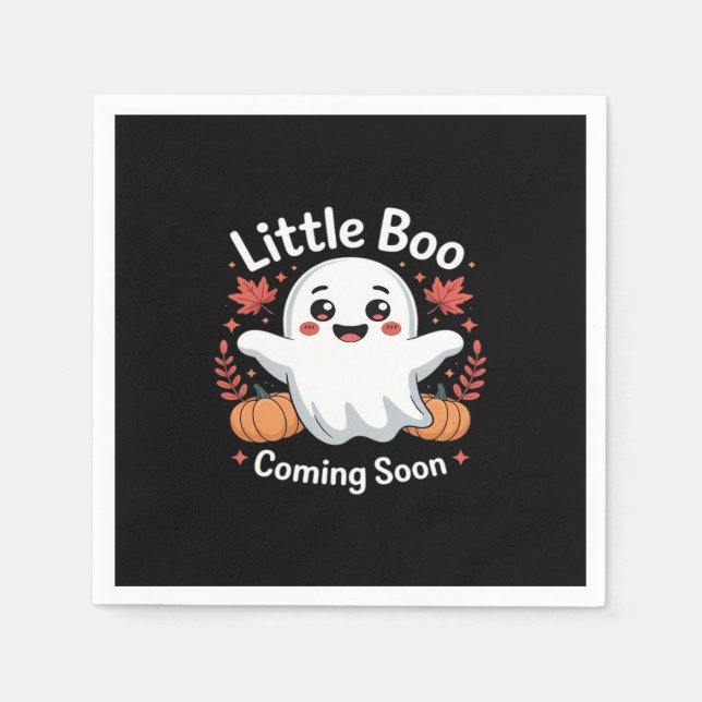 Serviette En Papier Belle Faire-part de grossesse Halloween (Devant)