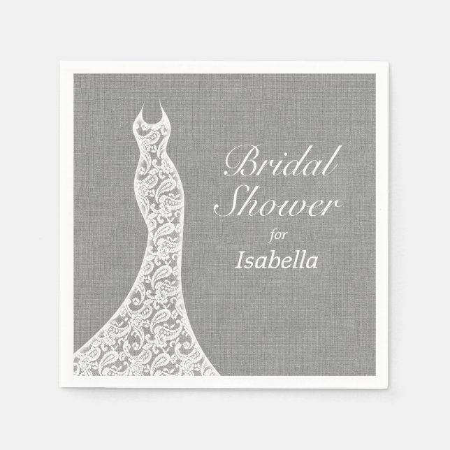 Serviette En Papier Belle Fête des mariées de lin Napkin (Devant)