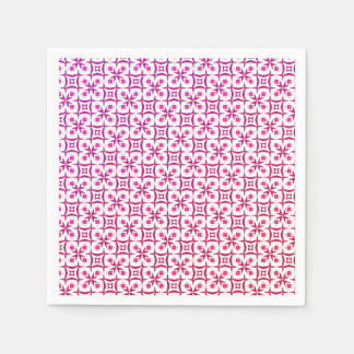 Serviette En Papier Belle fête d'impression florale rose