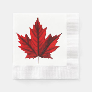 Serviette En Papier Belle feuille d'érable d'automne
