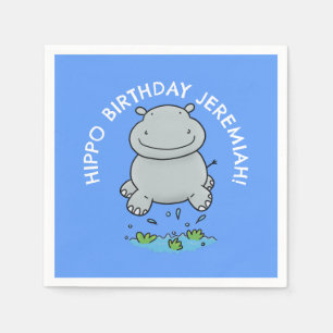Serviette En Papier Belle hippo bébé personnalisées dessin animé anniv