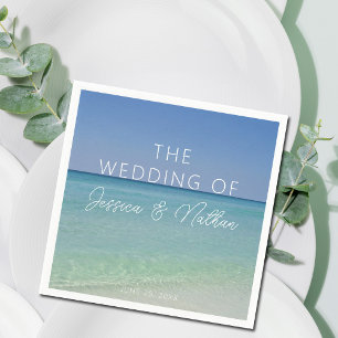 Serviette En Papier Belle photographie de plage Mariage personnalisé