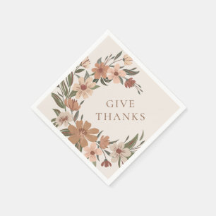 Serviette En Papier Belle pulvérisateur floral automne/automne Thanksg