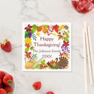 Serviette En Papier Belle récolte de Thanksgiving