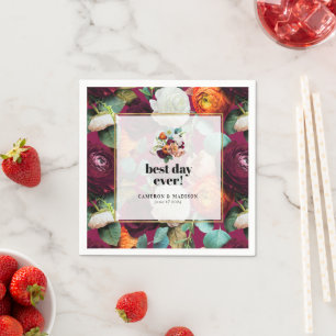 Serviette En Papier Belle serviettes Mariage Fleur Été