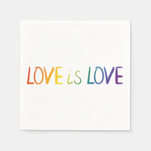 Serviette En Papier Belle Simple Minimal Amour Est Fierté D'Amour