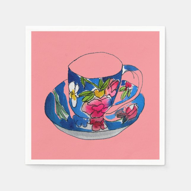 Serviette En Papier Belle soirée tasse de thé originale (Devant)