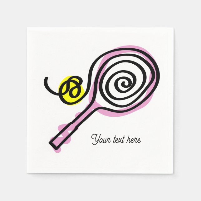 Serviette En Papier Belle table de ping-pong à thème Anniversaire (Devant)