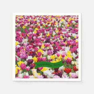 Serviette En Papier Belle Tulip Garden Papier de jardin Napkins