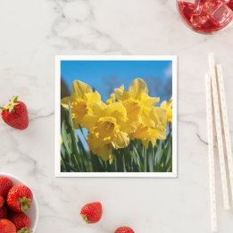 Serviette En Papier Belles Daffodiles Jaunes