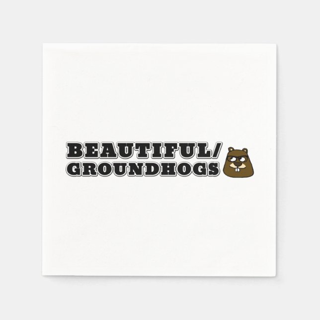 Serviette En Papier Belles/marmottes (Devant)