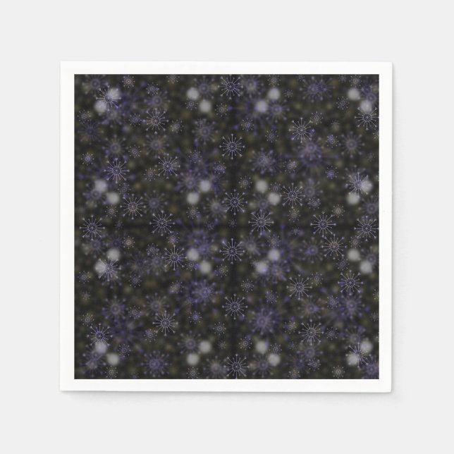 Serviette En Papier Belles serviettes Snowflakes, serviettes de vacanc (Devant)