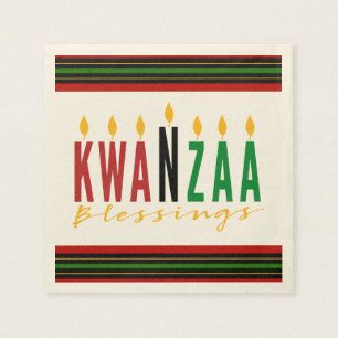 Serviette En Papier Bénédictions de Kwanzaa Kinara