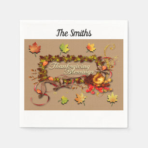 Serviette En Papier Bénédictions de thanksgiving