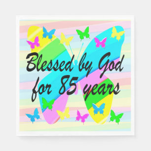 SERVIETTE EN PAPIER BÉNÉFICIÉ DE DIEU 85E ANNIVERSAIRE NAPKINS