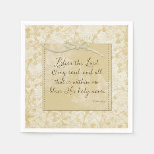Serviette En Papier Bénissez le Seigneur de mon âme
