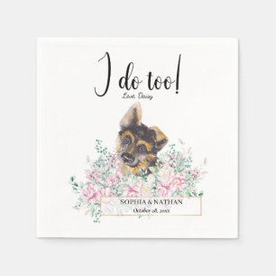 Serviette En Papier Berger allemand Chien Chien Mariage Cocktail Servi