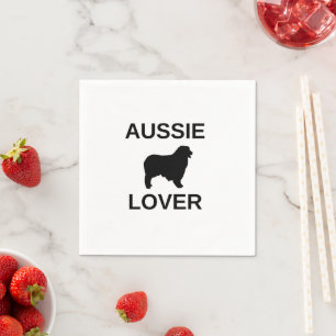 Serviette En Papier berger australien aussie amant