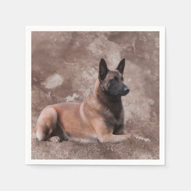 Serviette En Papier Berger belge malinois - Mechelaar (Devant)