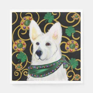Serviette En Papier Berger Blanc Allemand