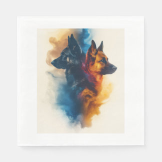 Serviette En Papier Bergers allemands en Nebula Nexus