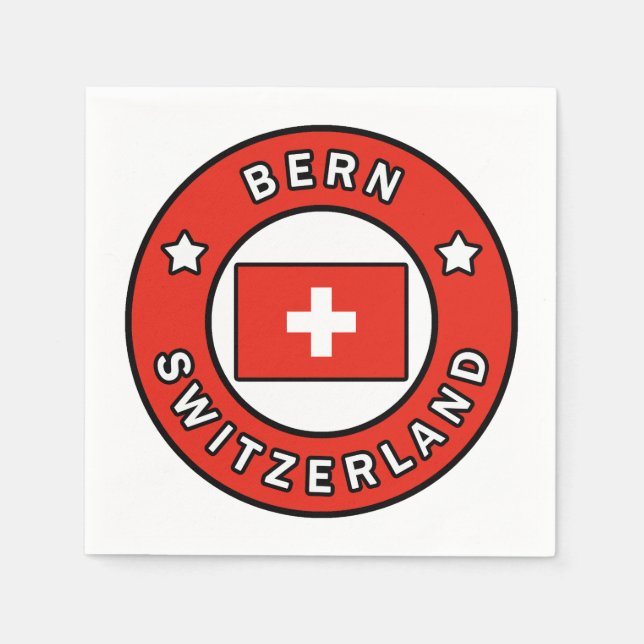 Serviette En Papier Berne Suisse (Devant)