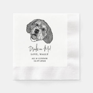 Serviette En Papier Bernedoodle Chien Boissons personnalisées sur moi