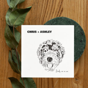 Serviette En Papier Bernedoodle Pet dog Cocktail Napkin pour mariage