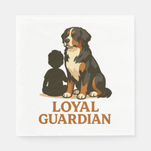 Serviette En Papier Bernese Mountain Dog Loyal Family Guardian