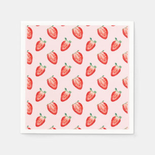 Serviette En Papier Berry fraise première invitation d'anniversaire ro