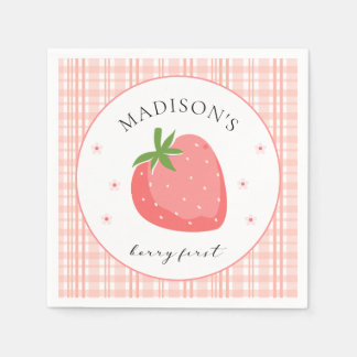 Serviette En Papier Berry Premier Anniversaire Papier Napkin Fraise Pa