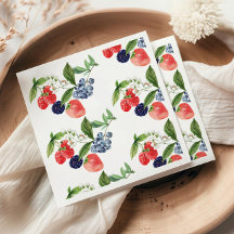 Berry Sweet Aquarelle Baby shower bleu rouge
