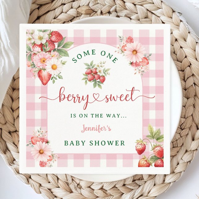 Serviette En Papier Berry Sweet Baby shower de fraise papier Napkin (Créateur téléchargé)
