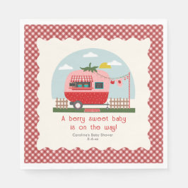 Serviette En Papier Berry Sweet Strawberry Camper Baby shower
