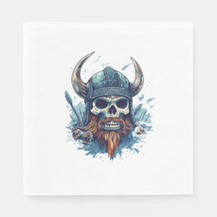 Serviette En Papier Berserker crâne viking