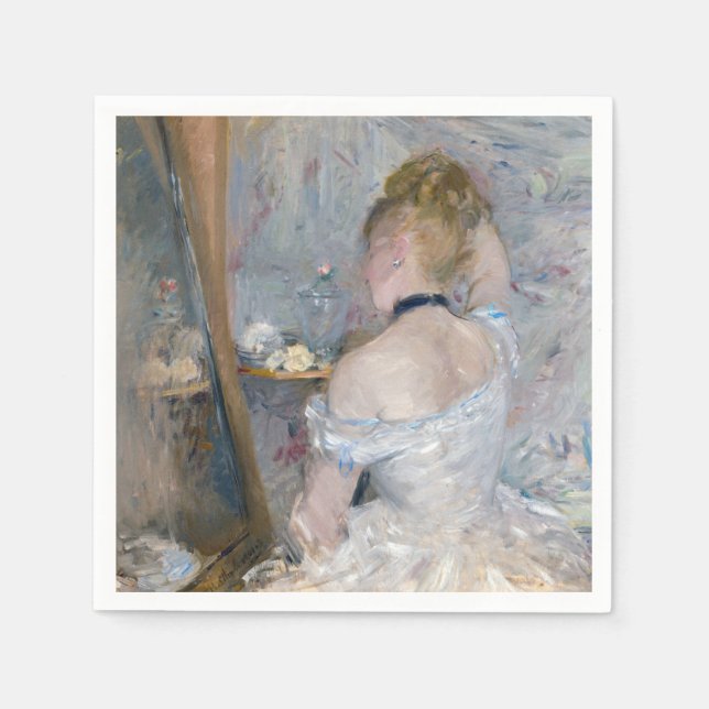 Serviette En Papier Berthe Morisot - Femme à sa Toilette (Devant)