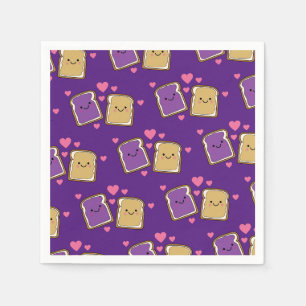 Serviette En Papier Beurre d'arachide et Jelly fête d'anniversaire PBJ