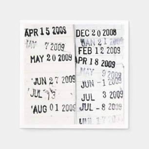 Serviette En Papier Bibliothèque Date Timps Napkins