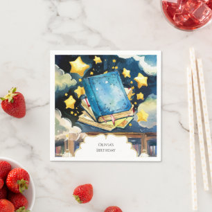 Serviette En Papier Bibliothèque Simple Magic Storybook Anniversaire