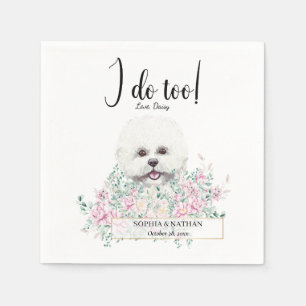 Serviette En Papier Bichon Frise Chien Mariage Cocktail Napkins