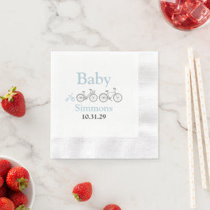 Serviette En Papier Bicyclette Bébé bleu