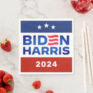 Serviette En Papier Biden Harris 2024 Election Campaign Paper Napkin